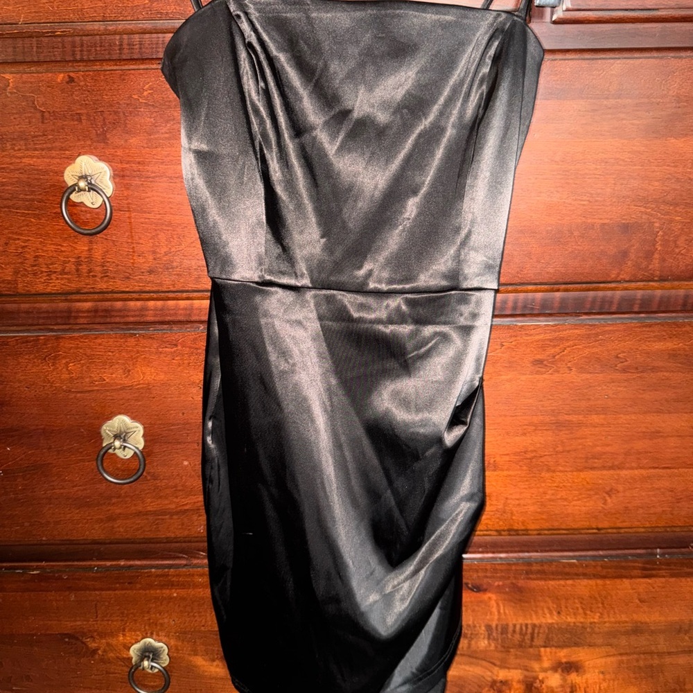 Windsor Black Spaghetti Strap Sheath Dress